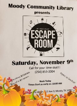 Escape Room Flier with information
